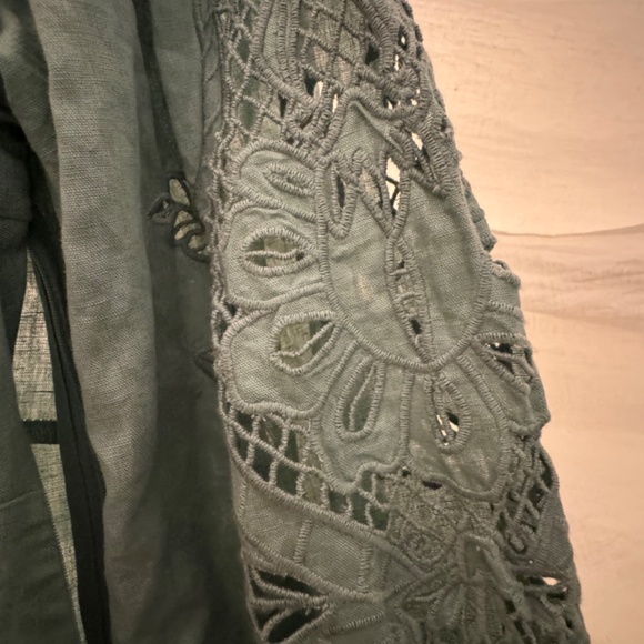 FARM RIO Elegant Embroidered Mint Green Maxi Dress, new w tags, S - Picture 8 of 10